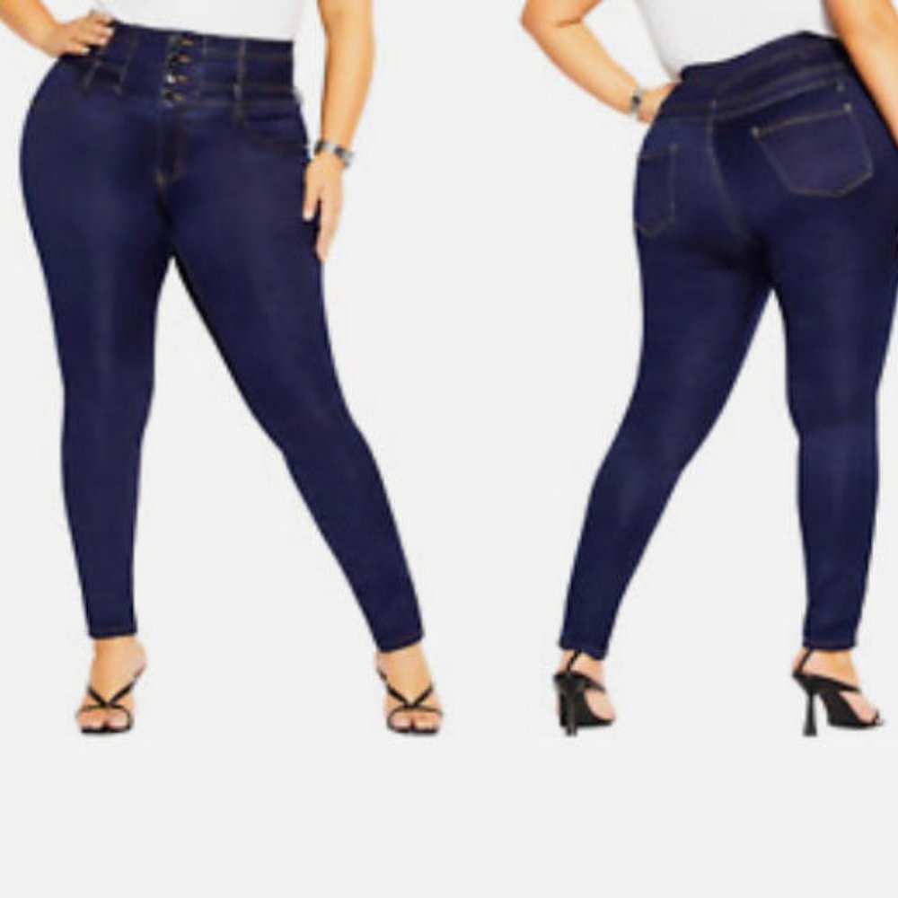 Chic Denim Harley corset skinny jeans, Plus SZ 24R NWT